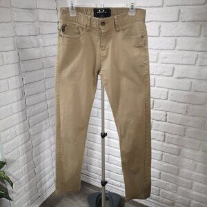 Oakley Slim Fit Men's Size 30/32 Tan Zipper & Button Closure Casual Pants